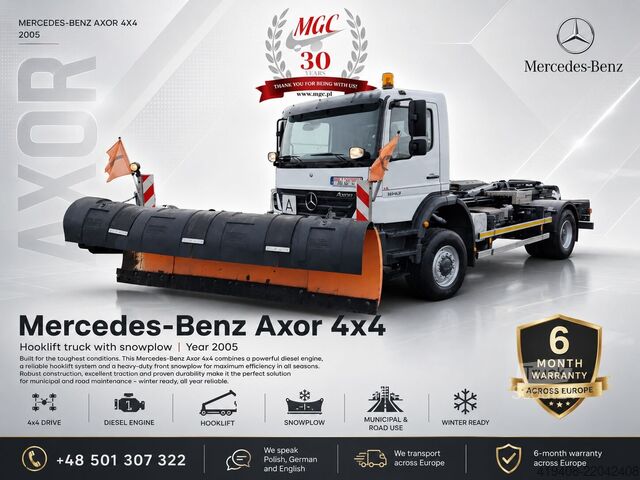 Mercedes-Benz Axor 1833 4X4 / SERVICED! / SCHMIDT PLOW Mercedes-Benz Axor 1833 4X4 / SERVICED! / SCHMIDT PLOW