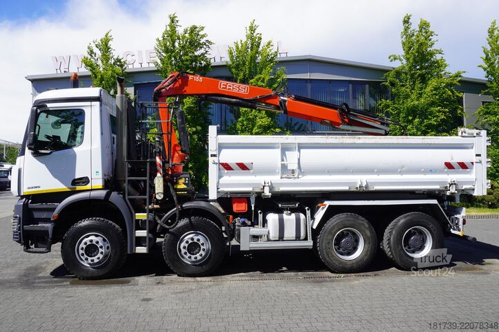 2-сторонній самоскид Mercedes-Benz Arocs 3236 8x4 / HDS Fassi F155A.0.22