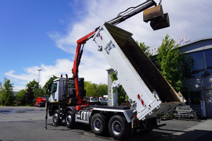 2-сторонній самоскид Mercedes-Benz Arocs 3236 8x4 / HDS Fassi F155A.0.22