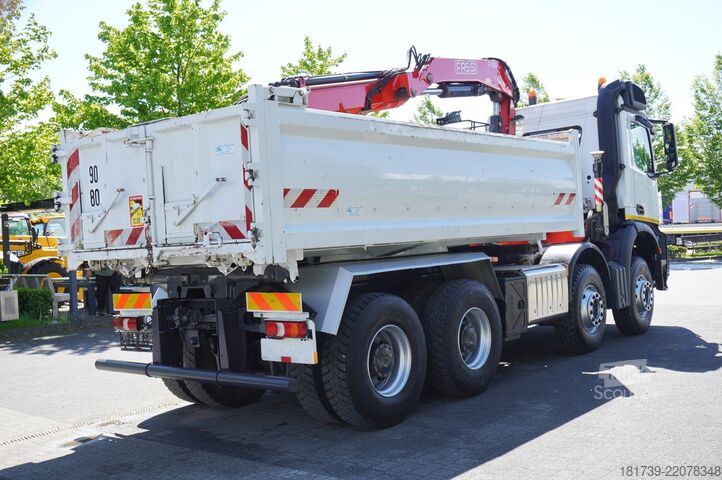 2-сторонній самоскид Mercedes-Benz Arocs 3236 8x4 / HDS Fassi F155A.0.22