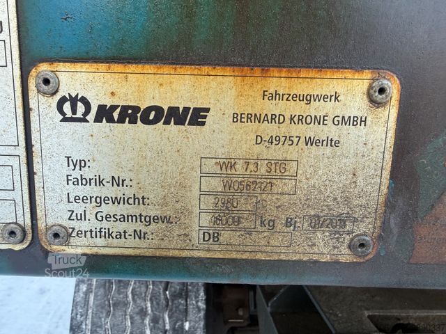 Remorcă cu șasiu interschimbabil MS-PARTS VC 14L/A + BRÜCKE KRONE