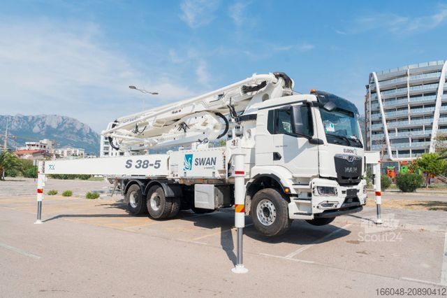 Tovornjak s črpalko za beton MAN TGS 26.510 6x4 SWAN TSP 38-5 160RZ    ( 38m )