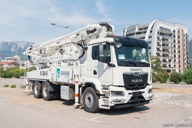 Tovornjak s črpalko za beton MAN TGS 26.510 6x4 SWAN TSP 38-5 160RZ    ( 38m )