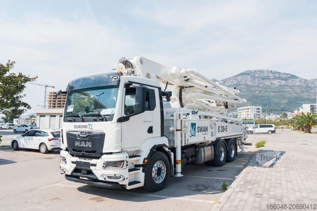 Tovornjak s črpalko za beton MAN TGS 26.510 6x4 SWAN TSP 38-5 160RZ    ( 38m )