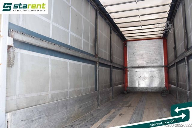 Remorcă deschisă cu prelată  Gföllner Tandemanhänger Bordwände Rampen 2 Achs