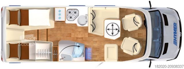 Polointegrovaný obytný vůz HYMER/ERIBA Tramp S 585 (32) SAT+TV, 170 PS