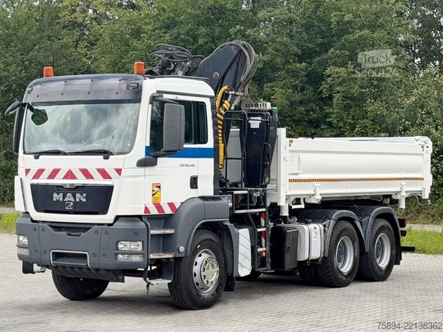 Γερανός τοποθετημένος σε φορτηγό MAN TGS 26.440*KIPPER 5,20 m + LHO L140NZ * 6x4 *TOP