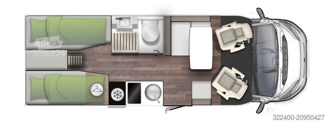 Autorulotă semi-integrată FORSTER T 699 EB Einzelbetten