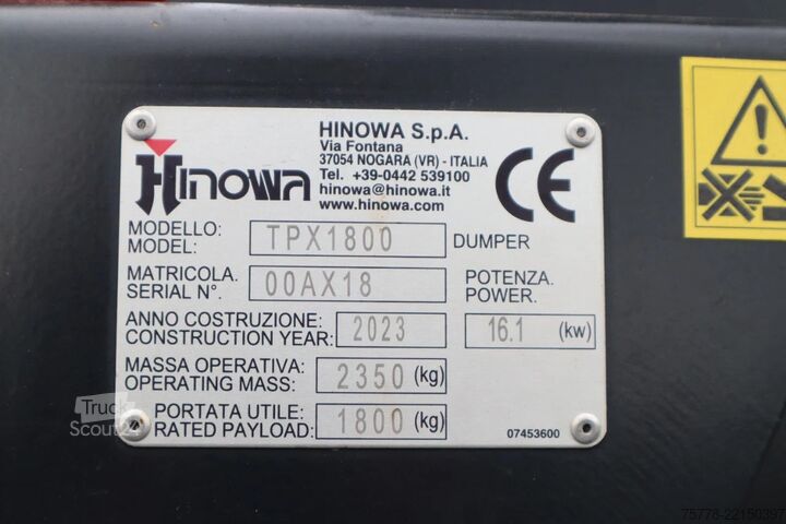 Reachtruck Hinowa TPX1800 | TRACKED FORKLIFT | 1.8 TON | EXT FORKS