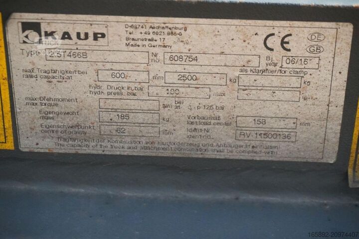Haarukoiden asetinlaite KAUP 2,5T466B, Breite:1150 mm