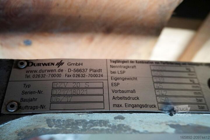 Haarukoiden asetinlaite DURWEN RZV 20 S