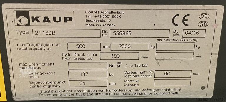 Haarukoiden asetinlaite KAUP 2T160B