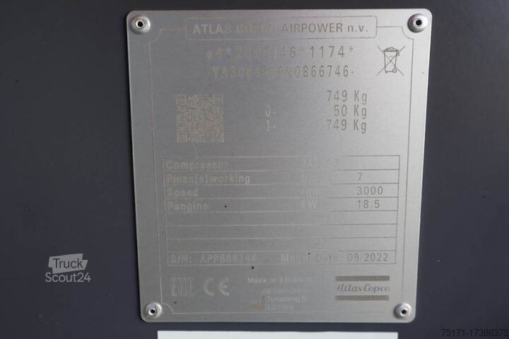 Компресор Atlas Copco XAS 58-7 Valid inspection, *Guarantee! Diesel, Vol