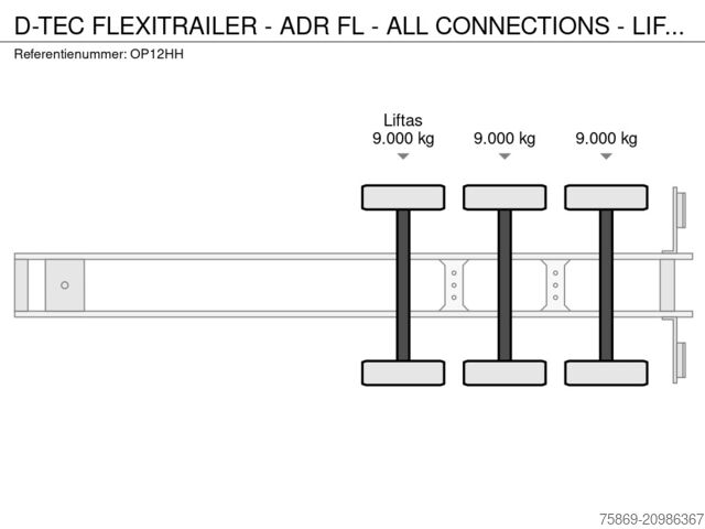 Containervervoer D-TEC FLEXITRAILER - ADR FL - ALL CONNECTIONS - LIFT ...