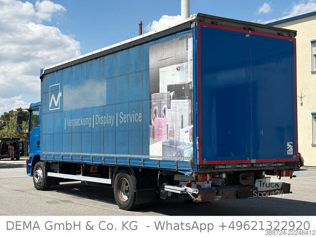 Plattewagen met zeil MAN TGM 15.290*E6b*LBW*Klima*Navi*Edschaverdeck*