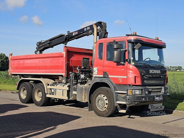 Wywrotka z dźwigiem SCANIA P410 HIAB XS122