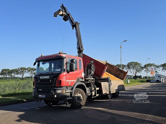 Camião basculante com grua SCANIA P410 HIAB XS122