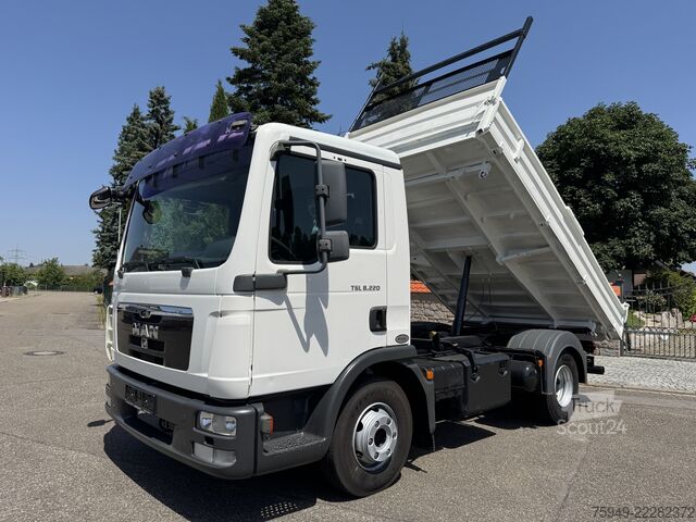 TGL 8.220 Meiller 3-vejs tipper, 2x anhængertræk (AHK) MAN TGL 8.220 Meiller 3. S.-Kipper, 2x AHK
