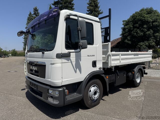 TGL 8.220 Meiller 3-vejs tipper, 2x anhængertræk (AHK) MAN TGL 8.220 Meiller 3. S.-Kipper, 2x AHK