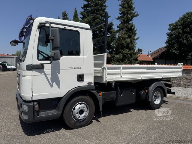 TGL 8.220 Meiller 3-vejs tipper, 2x anhængertræk (AHK) MAN TGL 8.220 Meiller 3. S.-Kipper, 2x AHK