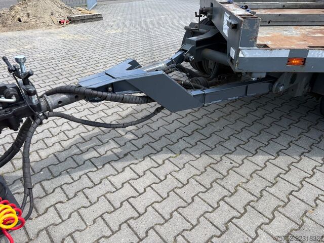 Remorque à plate-forme Vlastuin 30T Vlakke aanhanger + Containerbanen 80CM Hoog...