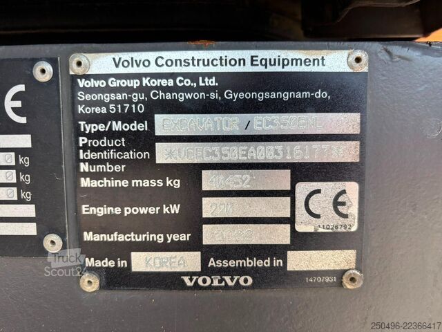 Beltegående gravemaskin Volvo EC 350 ENL HYDRAULIC CAB RISER / CENTRAL LUBRIC...