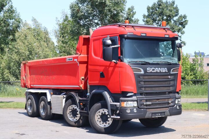 Kiper tovornjak Scania R580 V8 8X4 RETARDER BIG AXLES FULL STEEL EURO 6