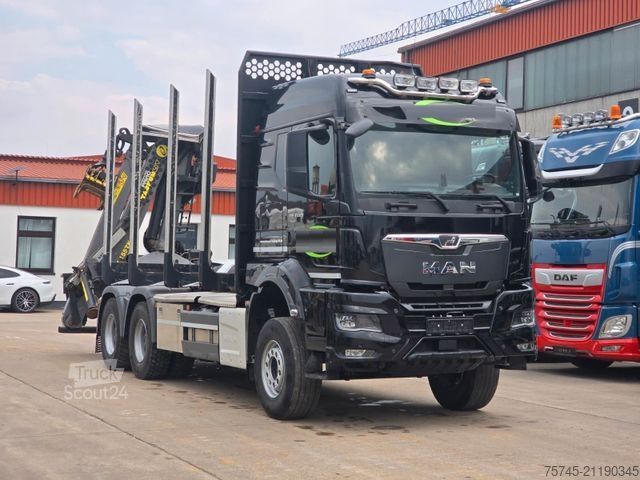 Logging truck MAN TGS 33.520*TAJFUN HOLZLADEKRAN-FUNK*STAHLSCHEMEL