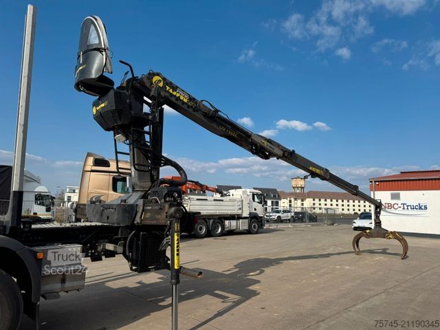 Camion forestier MAN TGS 33.520*TAJFUN HOLZLADEKRAN-FUNK*STAHLSCHEMEL