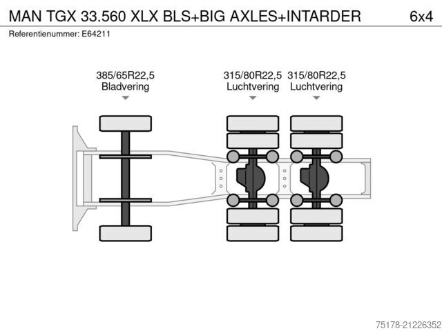 Standaard-SZM MAN TGX 33.560 XLX BLS+BIG AXLES+INTARDER