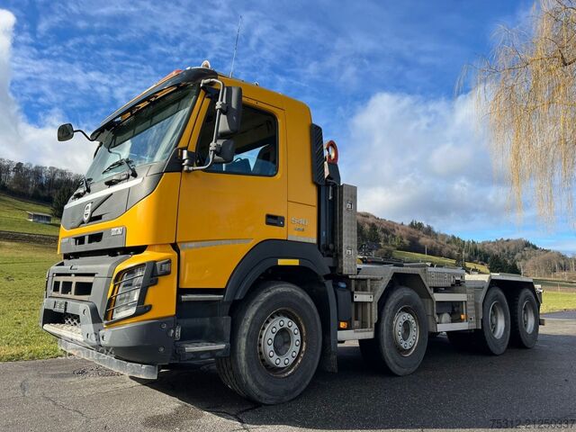 Camião porta-contentores de gancho Volvo FMX540  8x4 E6 Scheckheft AHK Blatt Luft