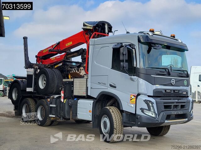 Log transporter Volvo FMX 540 6X6 Palfinger Epsilon S260L87 wood cran...