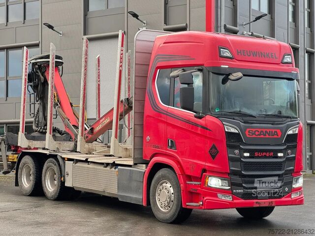 Transporteur de bois Scania R580 6x4 Kurzholz LKW mit Epsilon M12Z 83