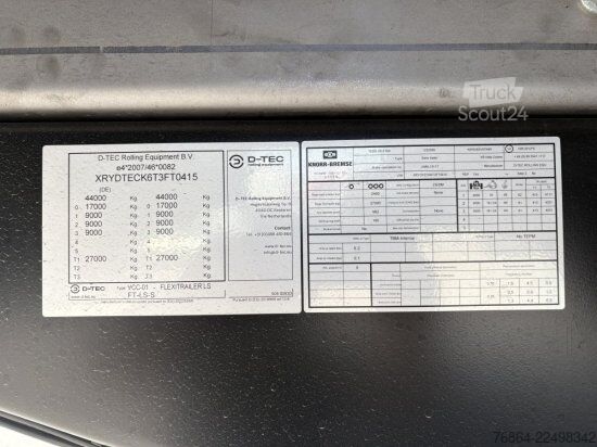 Vaihtolava-puoliperävaunu D-Tec D-TEC VCC-01 CONTAINERCHASSI, MITTEL-UND HECKAUSSCHUB, LIFTACHSE, ADR BESCHEINIGUNG