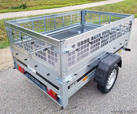 Auto prikolica Martz Kastenanhänger 201cm x 126cm Anhänger mit Gitteraufsatz 750kg
