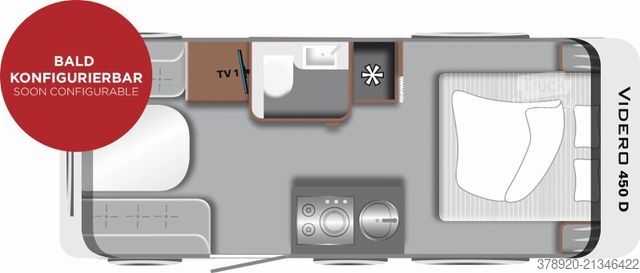 Campingvogn LMC Videro 450 D Dusch Paket, Sondernachlass 7.750