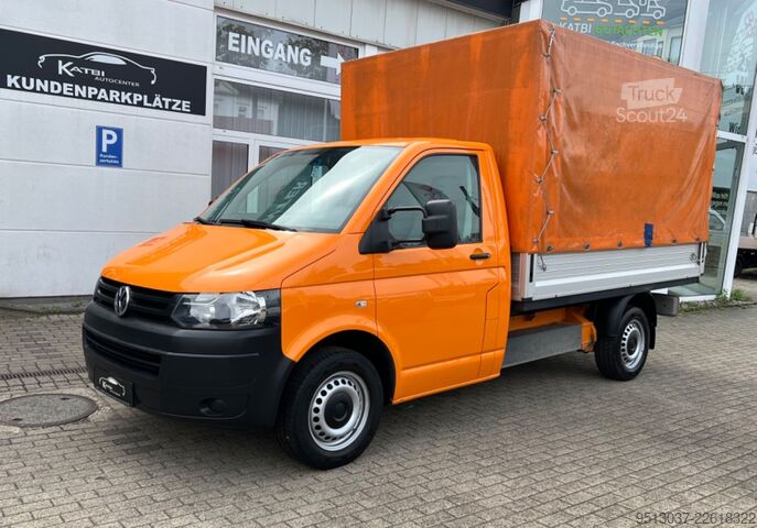 Transportador con plataforma y toldo VW T5 2.0 Benzin/CNG Pritsche + Plane L2 HU neu