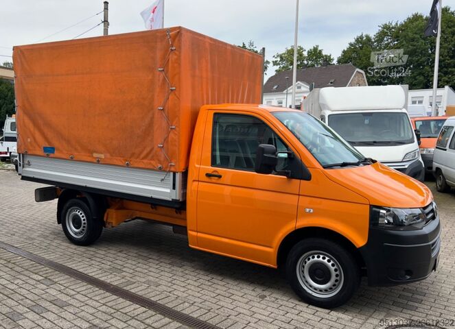 Transportador con plataforma y toldo VW T5 2.0 Benzin/CNG Pritsche + Plane L2 HU neu