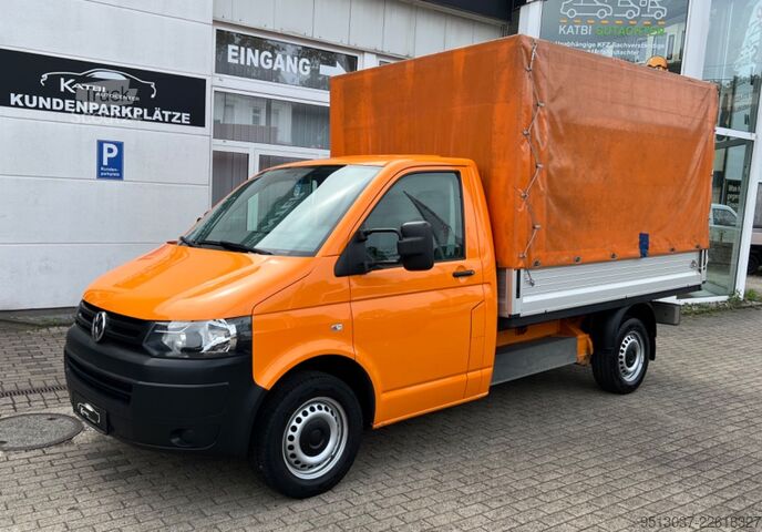 Transportador con plataforma y toldo VW T5 2.0 Benzin/CNG Pritsche + Plane L2 HU neu