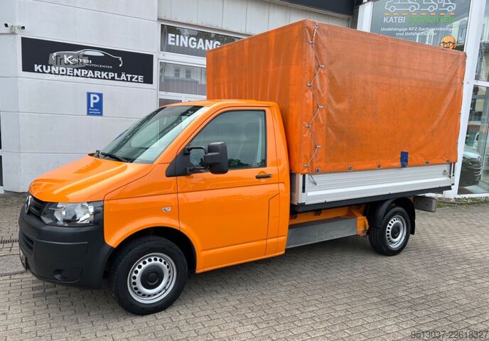Transportador con plataforma y toldo VW T5 2.0 Benzin/CNG Pritsche + Plane L2 HU neu