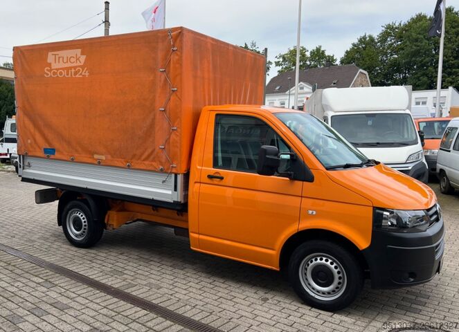 Transportador con plataforma y toldo VW T5 2.0 Benzin/CNG Pritsche + Plane L2 HU neu