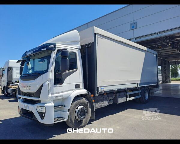 Vakio vetoauto IVECO MOTRICE IVECO EUROCARGO 180 320 CASSONE CON CENTINA E SPONDA IDRAULICA