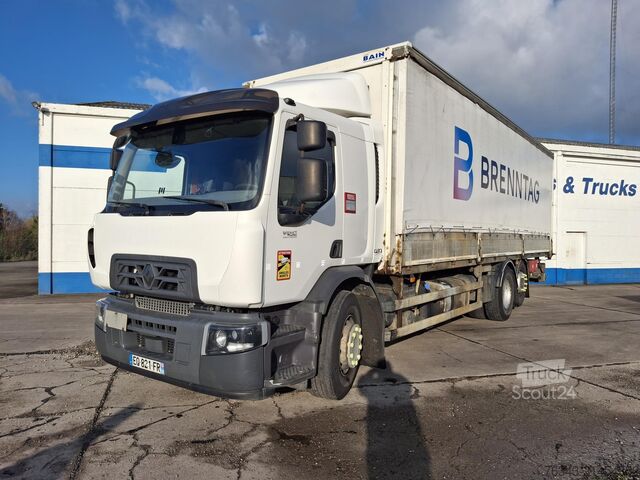 Camion plateau avec bâche RENAULT D26 WIDE 380 - 6X2 - E6 - RETARDER