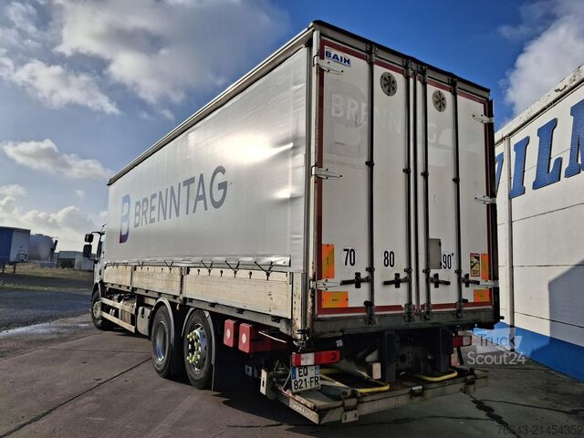Camion plateau avec bâche RENAULT D26 WIDE 380 - 6X2 - E6 - RETARDER