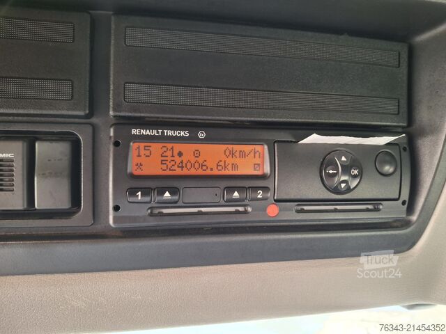 Camion plateau avec bâche RENAULT D26 WIDE 380 - 6X2 - E6 - RETARDER