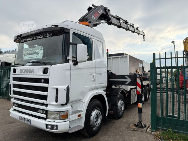 Camión grúa Scania 114C-380 8x4 + CRANE HIAB 700 E-5 - PLATFORM 6m...