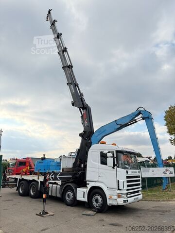 Kraanwagen Scania 114C-380 8x4 + CRANE HIAB 700 E-5 - PLATFORM 6m...