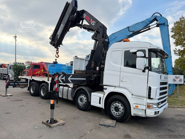 Kraanwagen Scania 114C-380 8x4 + CRANE HIAB 700 E-5 - PLATFORM 6m...