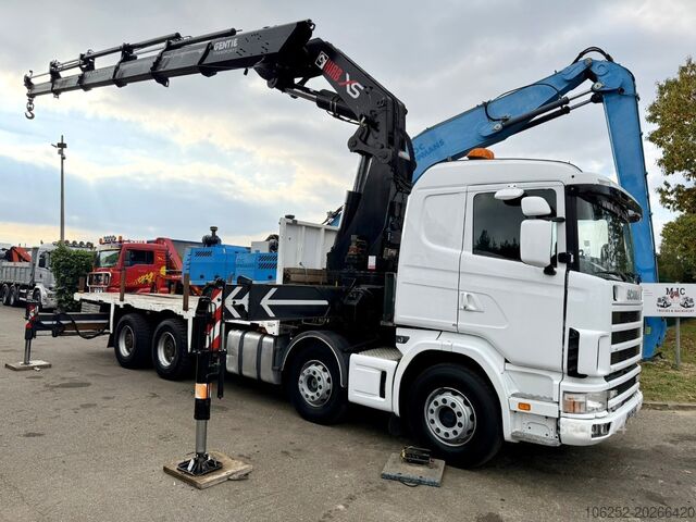 Open body Scania 114C-380 8x4 PRITSCHE + KRAN HIAB 700 E-5 - PLA...