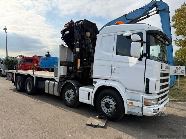 Open laadbak Scania 114C-380 8x4 PRITSCHE + KRAN HIAB 700 E-5 - PLA...